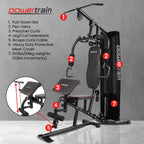 Powertrain Multi Station Home Gym with Weights