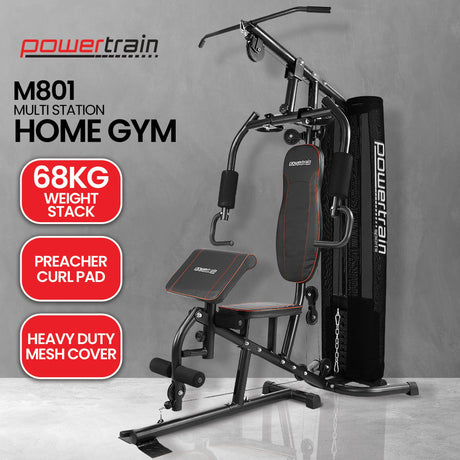 Powertrain Multi Station Home Gym with Weights
