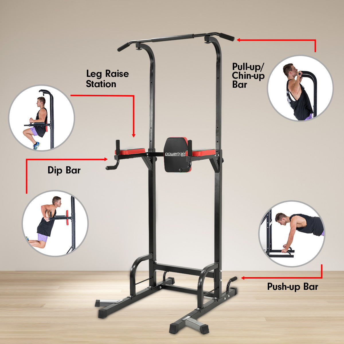 Powertrain Multi Station Chin-Up and Dip Tower