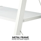 Sarantino Amelia White 5-Tier Ladder Shelf