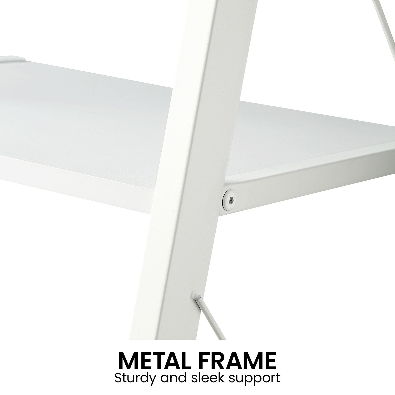 Sarantino Amelia White 5-Tier Ladder Shelf