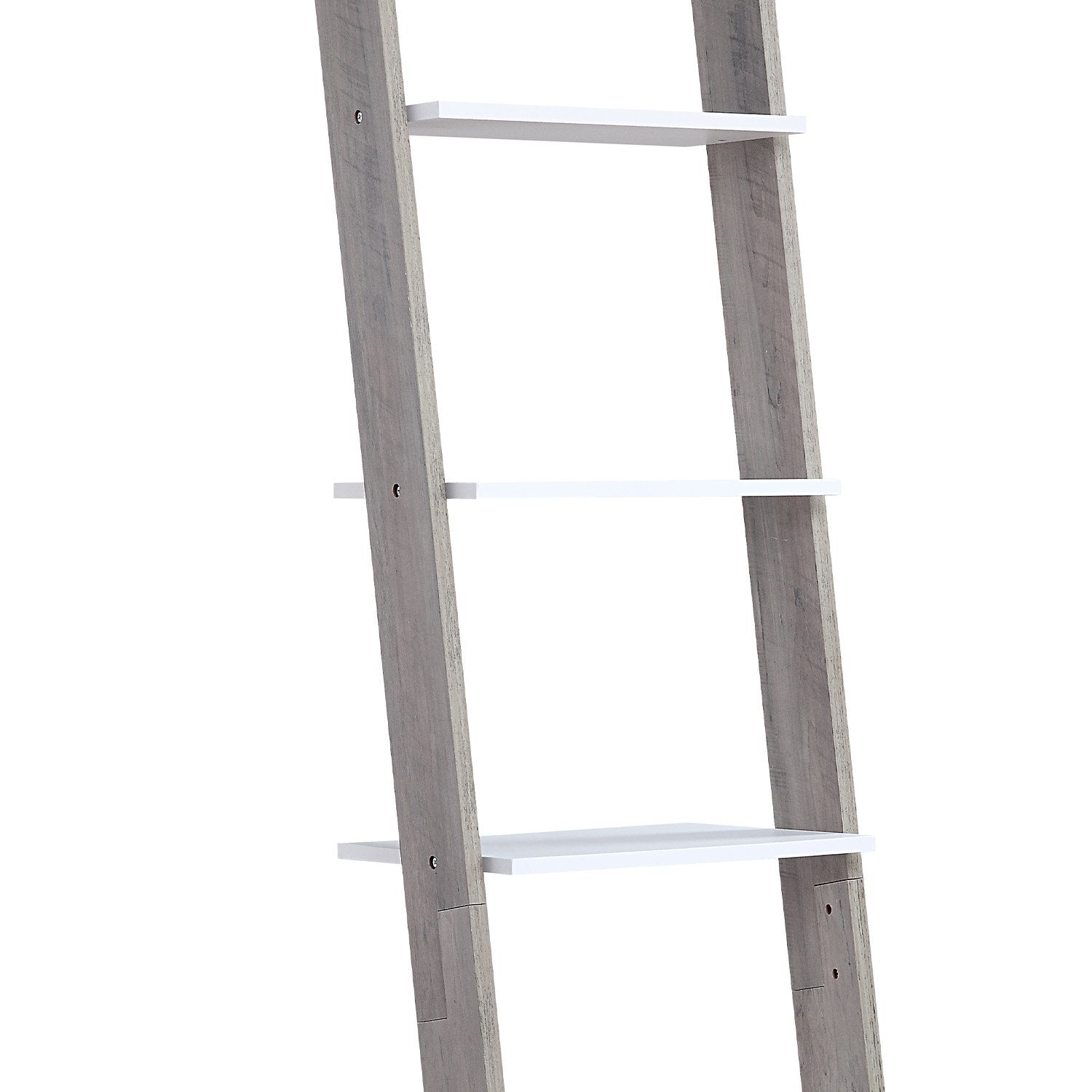Sarantino Mira 5-Tier Ladder Shelf - White & Grey Oak