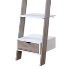 Sarantino Mira 5-Tier Ladder Shelf - White & Grey Oak
