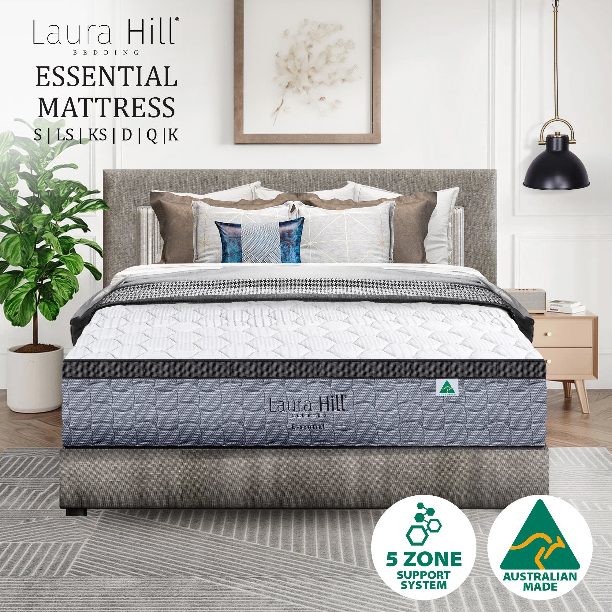 Laura Hill Luxurious 5-Zone Flex Pocket Spring Mattress