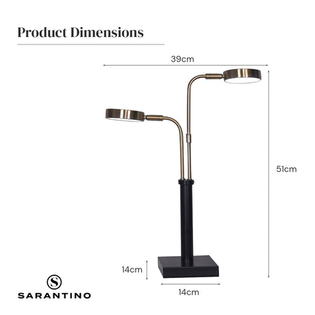 Sarantino Dual-Light LED Table Lamp