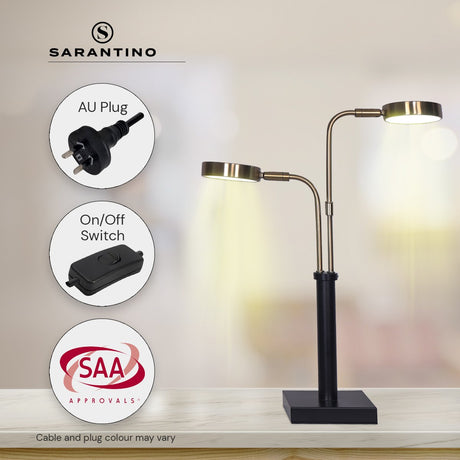 Sarantino Dual-Light LED Table Lamp