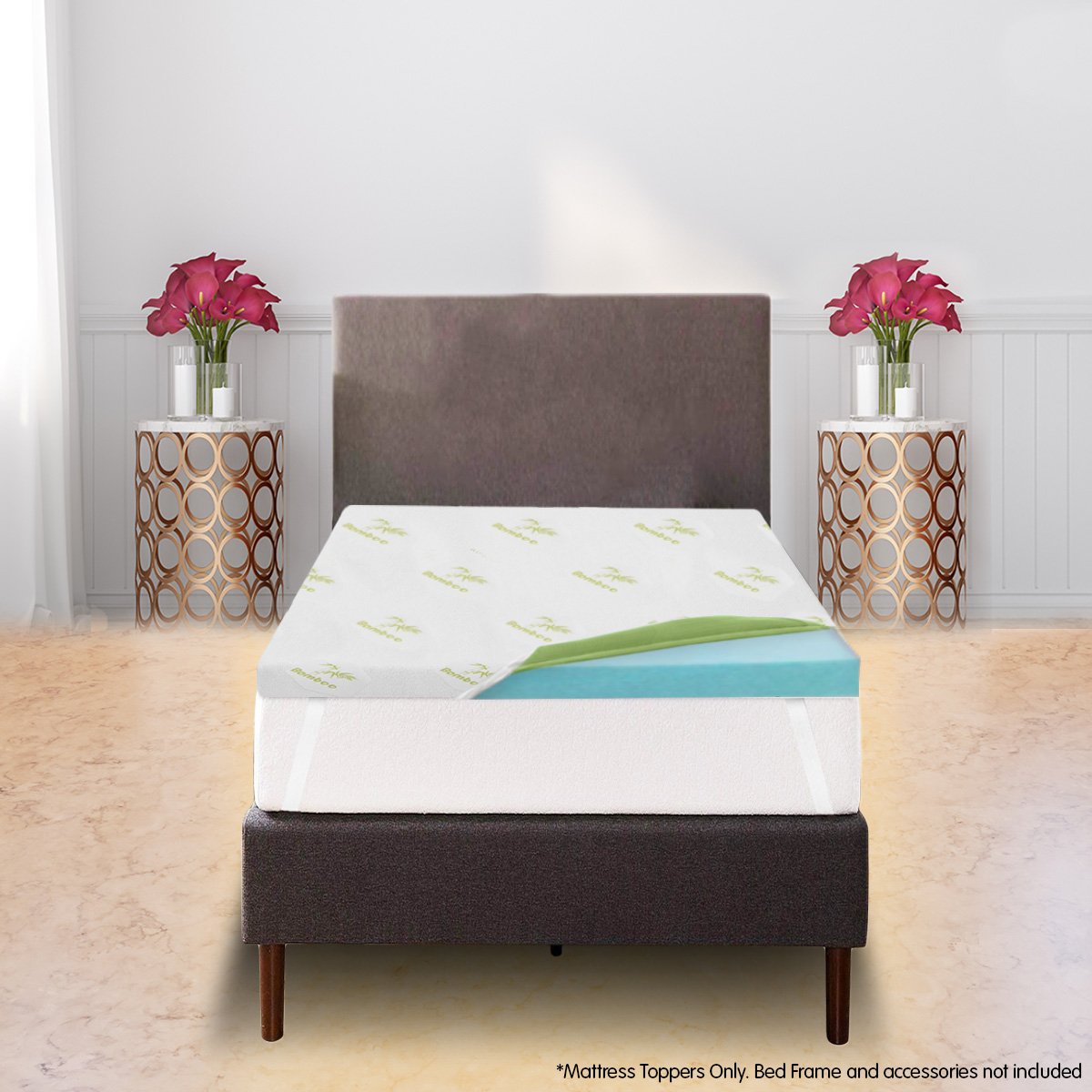 Laura Hill Gel Memory Foam Mattress Topper