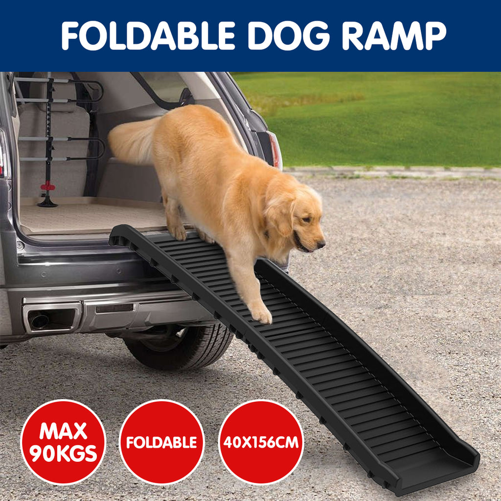 Furtastic Foldable Dog Car Ramp - Black