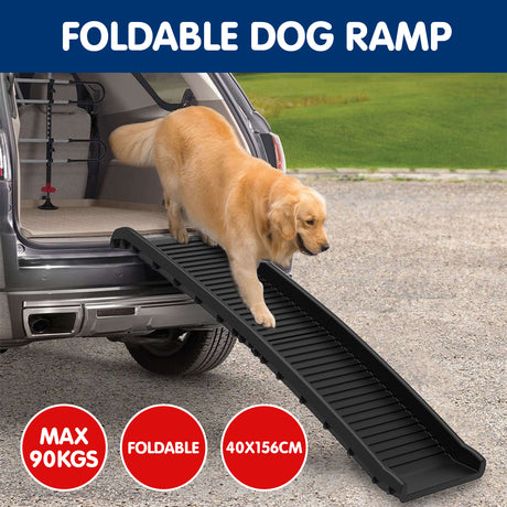 Furtastic Foldable Dog Car Ramp - Black