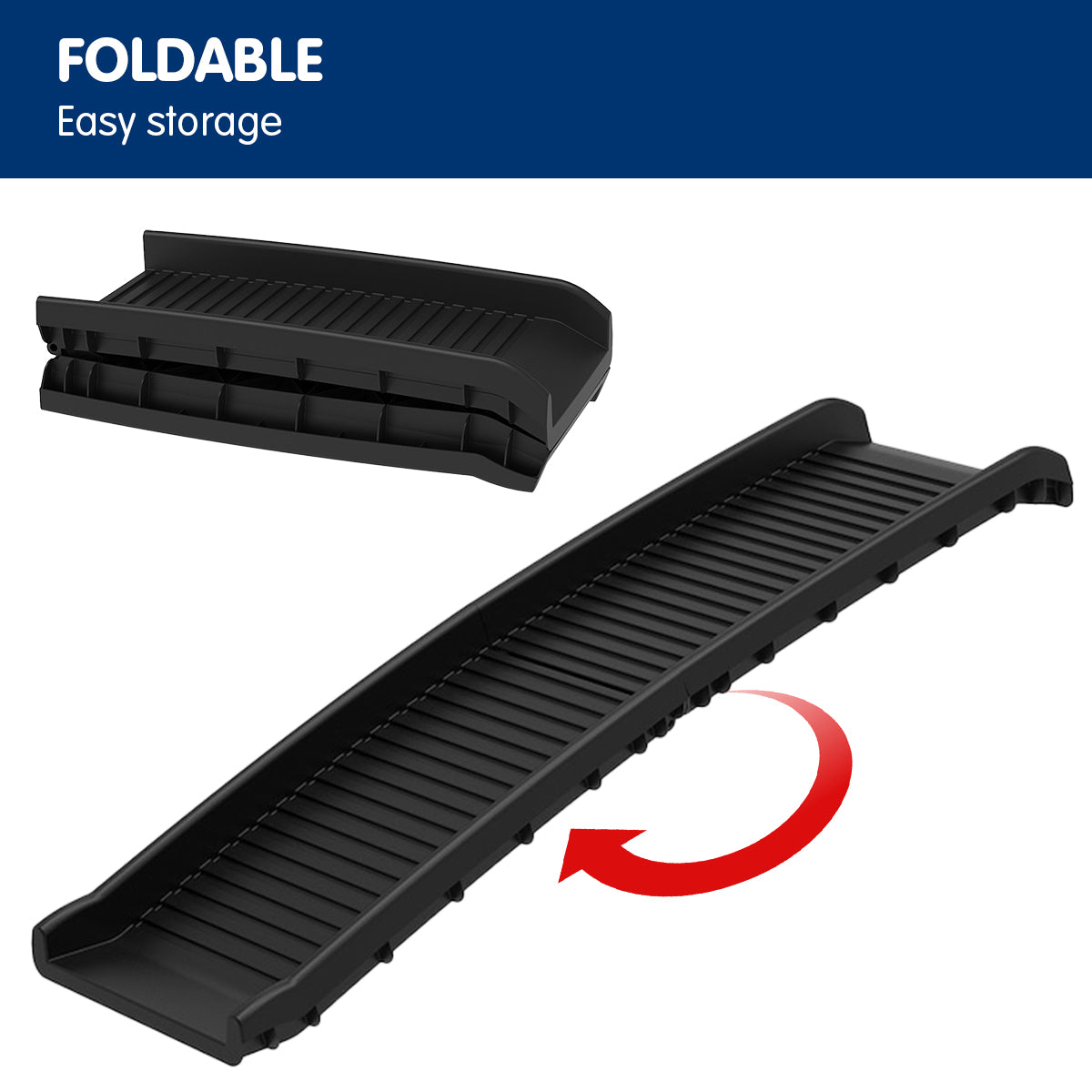 Furtastic Foldable Dog Car Ramp - Black