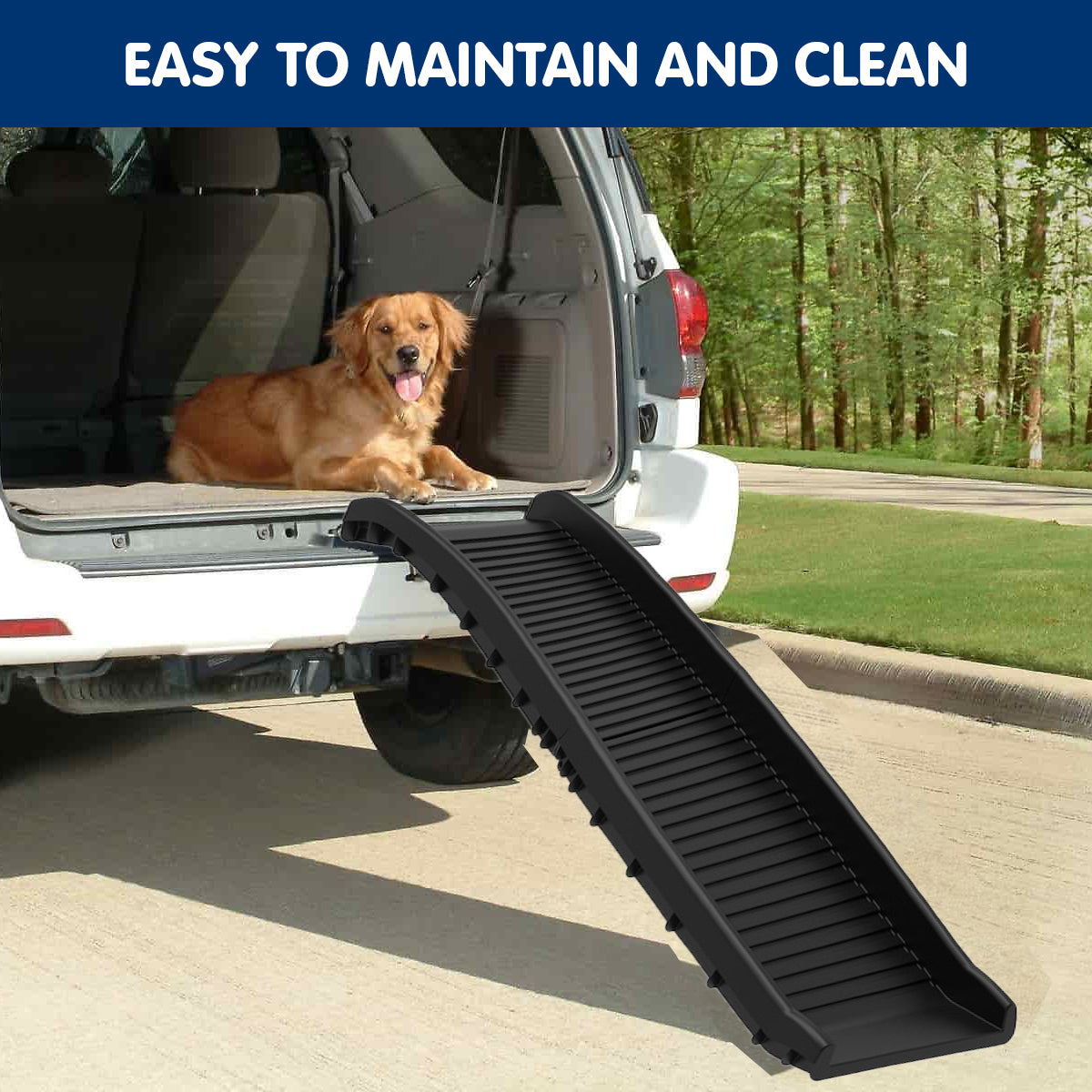 Furtastic Foldable Dog Car Ramp - Black