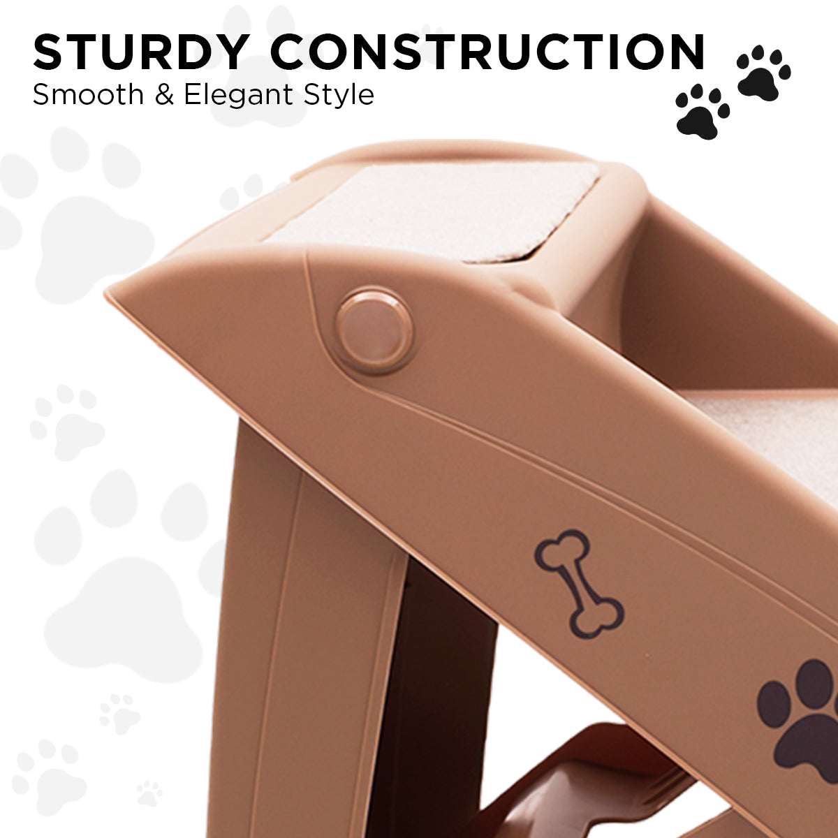 Furtastic 50cm Foldable Pet Stairs - Brown