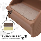 Furtastic 50cm Foldable Pet Stairs - Brown
