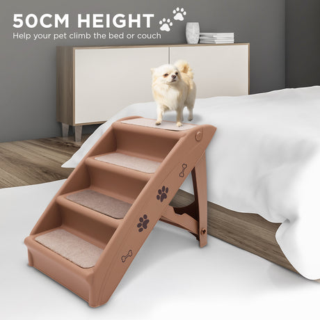 Furtastic 50cm Foldable Pet Stairs - Brown