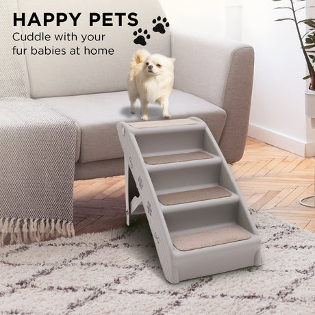 Furtastic Foldable Pet Stairs - Grey