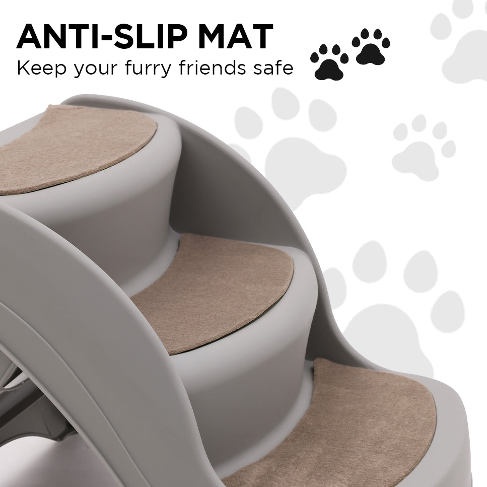 Furtastic Foldable Pet Stairs - Grey