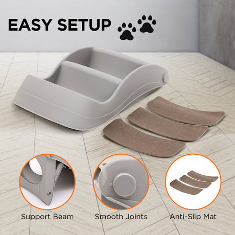 Furtastic Foldable Pet Stairs - Grey