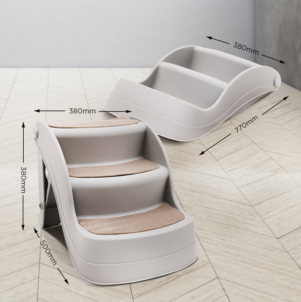 Furtastic Foldable Pet Stairs - Grey