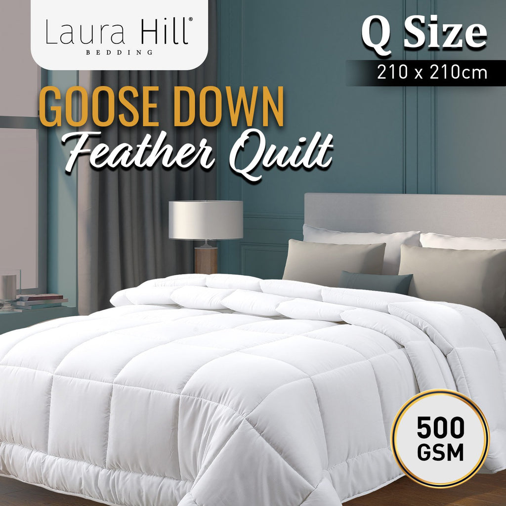 Laura Hill 500GSM Goose Down Comforter - Queen