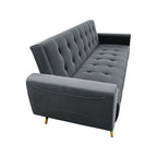 Sarantino Ava Dark Grey Velvet Sofa Bed