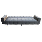 Sarantino Ava Dark Grey Velvet Sofa Bed