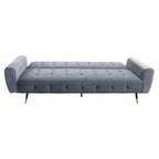 Sarantino Ava Light Grey Velvet Sofa Bed