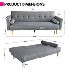 Sarantino Madison Light Grey Sofa Bed