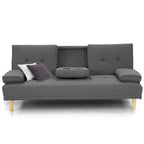 Sarantino Rochester Dark Grey Linen Sofa Bed