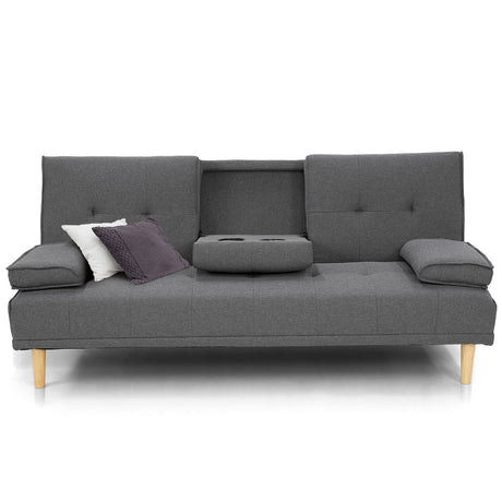 Sarantino Rochester Dark Grey Linen Sofa Bed