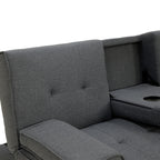 Sarantino Rochester Dark Grey Linen Sofa Bed