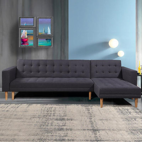 Sarantino Dark Grey Linen Sofa Bed