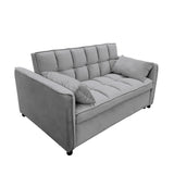 Sarantino Quincy Dark Grey Velvet Sofa Bed