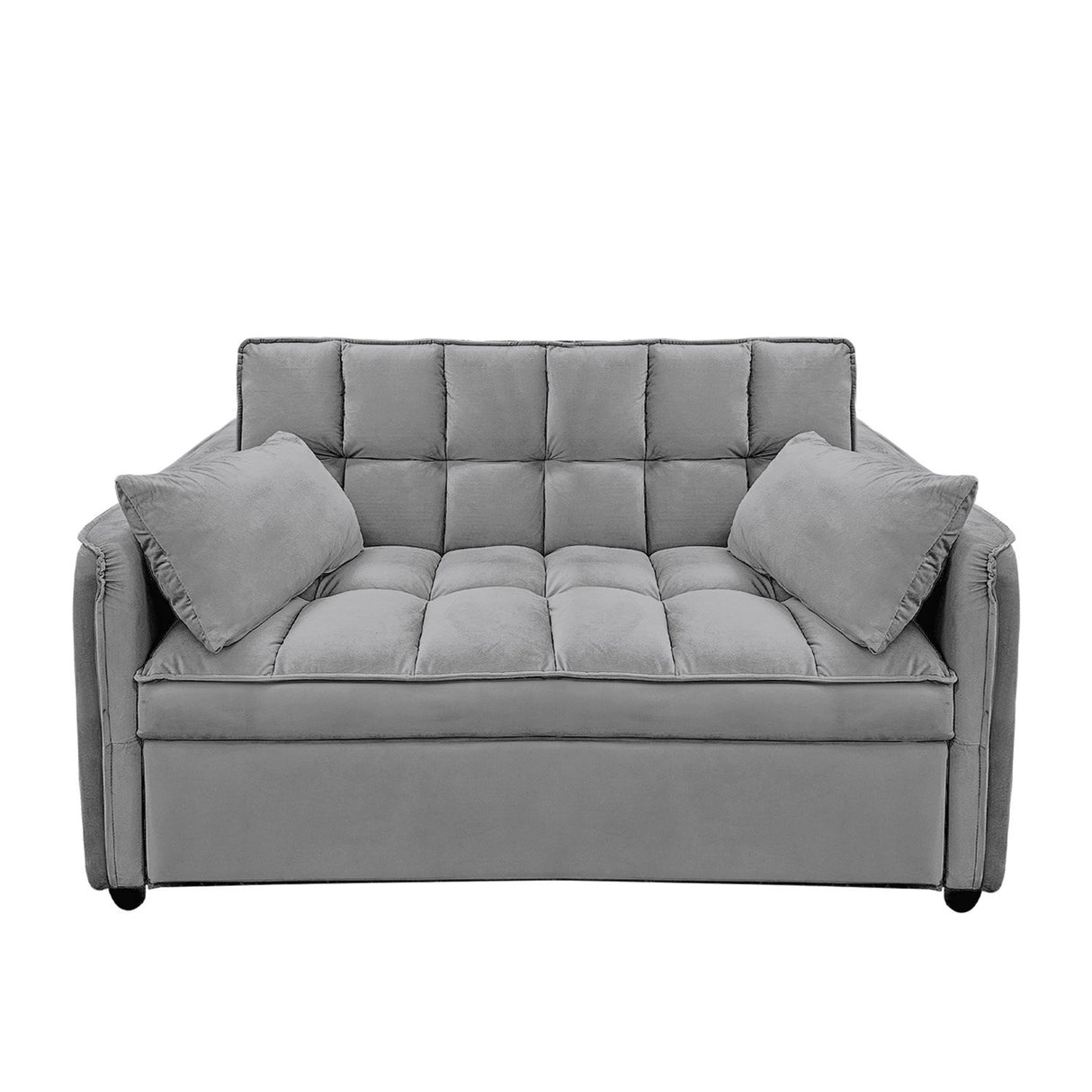 Sarantino Quincy Dark Grey Velvet Sofa Bed