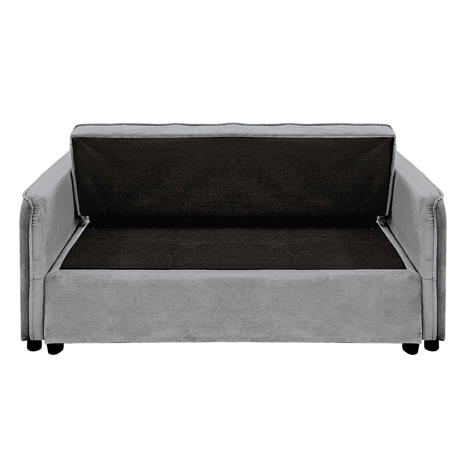 Sarantino Quincy Dark Grey Velvet Sofa Bed