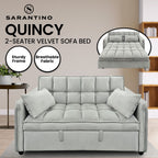 Sarantino Quincy Velvet 2-Seater Sofa Bed