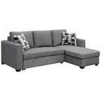 Sarantino Fontana Grey Sofa Bed with Chaise