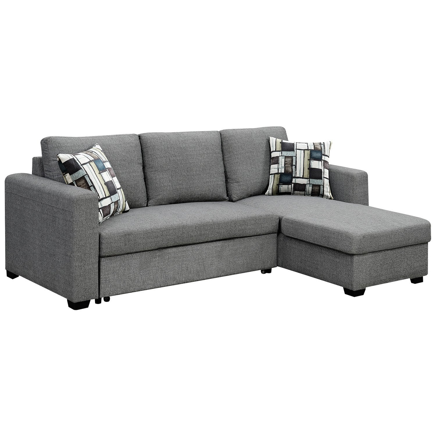 Sarantino Fontana Grey Sofa Bed with Chaise
