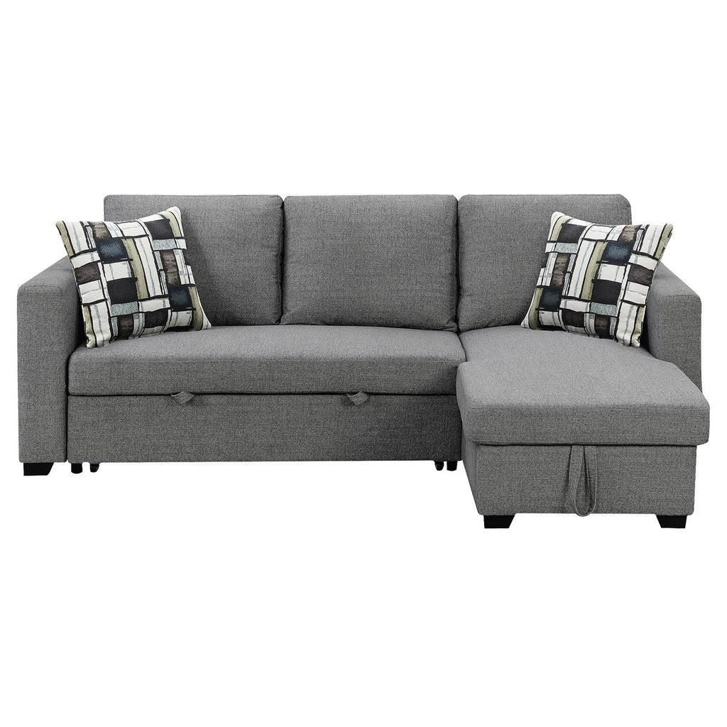 Sarantino Fontana Grey Sofa Bed with Chaise