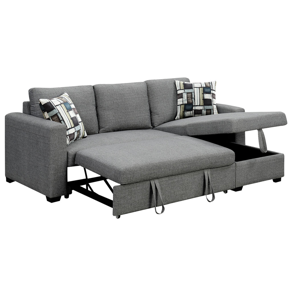 Sarantino Fontana Grey Sofa Bed with Chaise