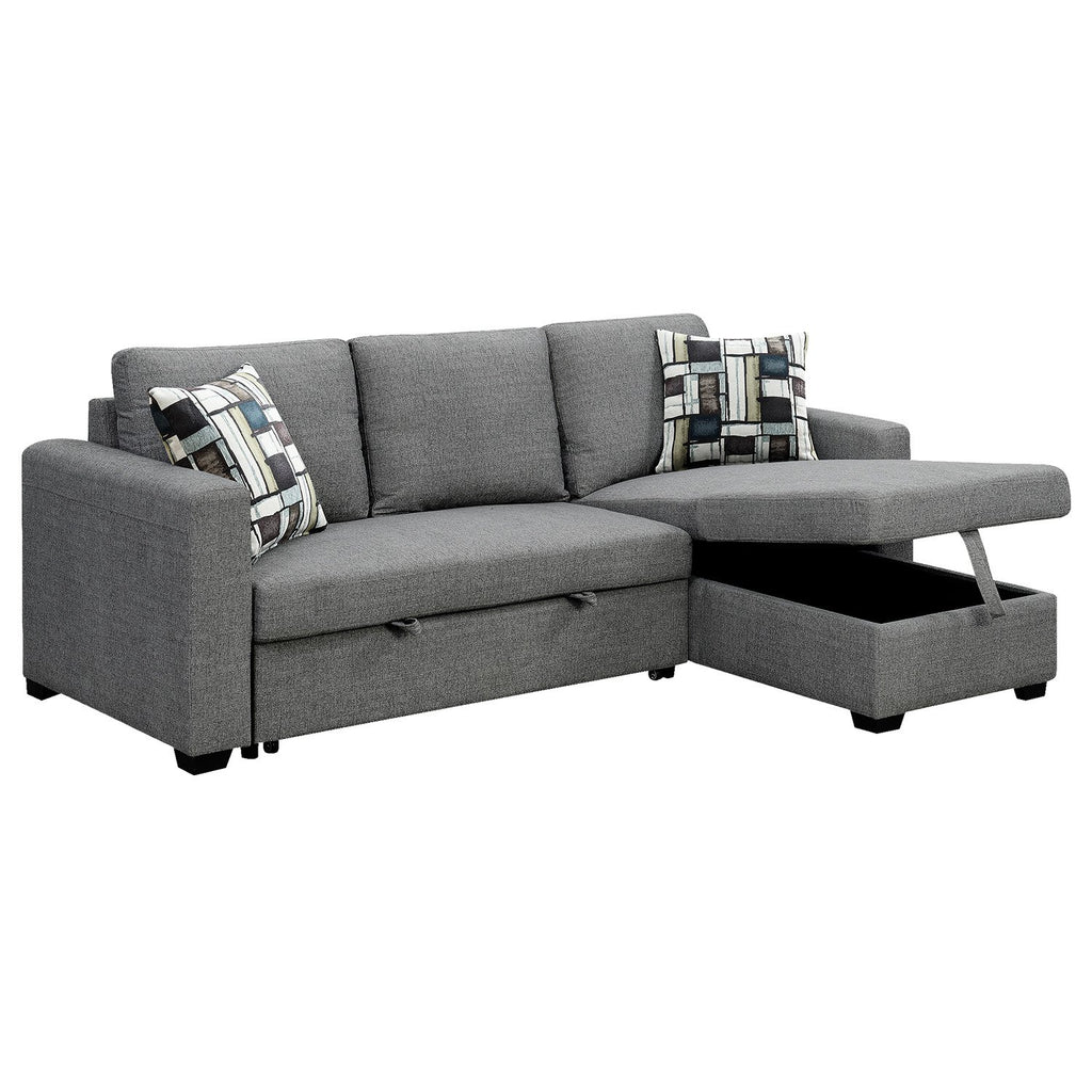 Sarantino Fontana Grey Sofa Bed with Chaise