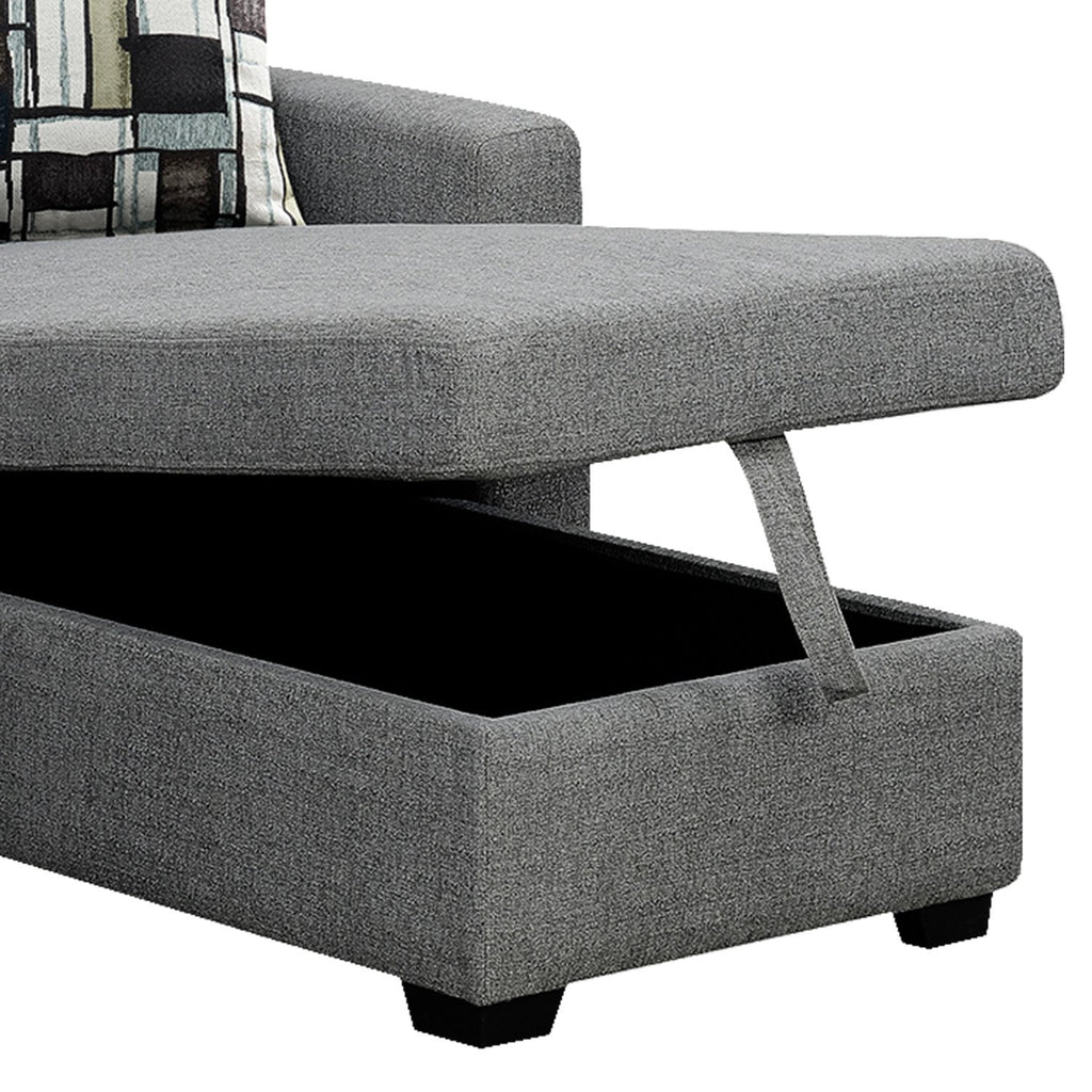 Sarantino Fontana Grey Sofa Bed with Chaise