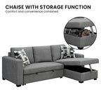 Sarantino Fontana Grey Sofa Bed with Chaise