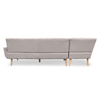 Sarantino Light Grey Faux Linen Corner Sofa