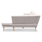 Sarantino Light Grey Faux Linen Corner Sofa