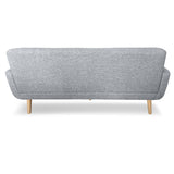 Sarantino Light Grey 6-Seater Linen Sofa Set
