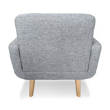 Sarantino Light Grey 6-Seater Linen Sofa Set