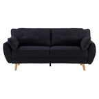 Sarantino Black 3 Seater Modular Sofa Bed