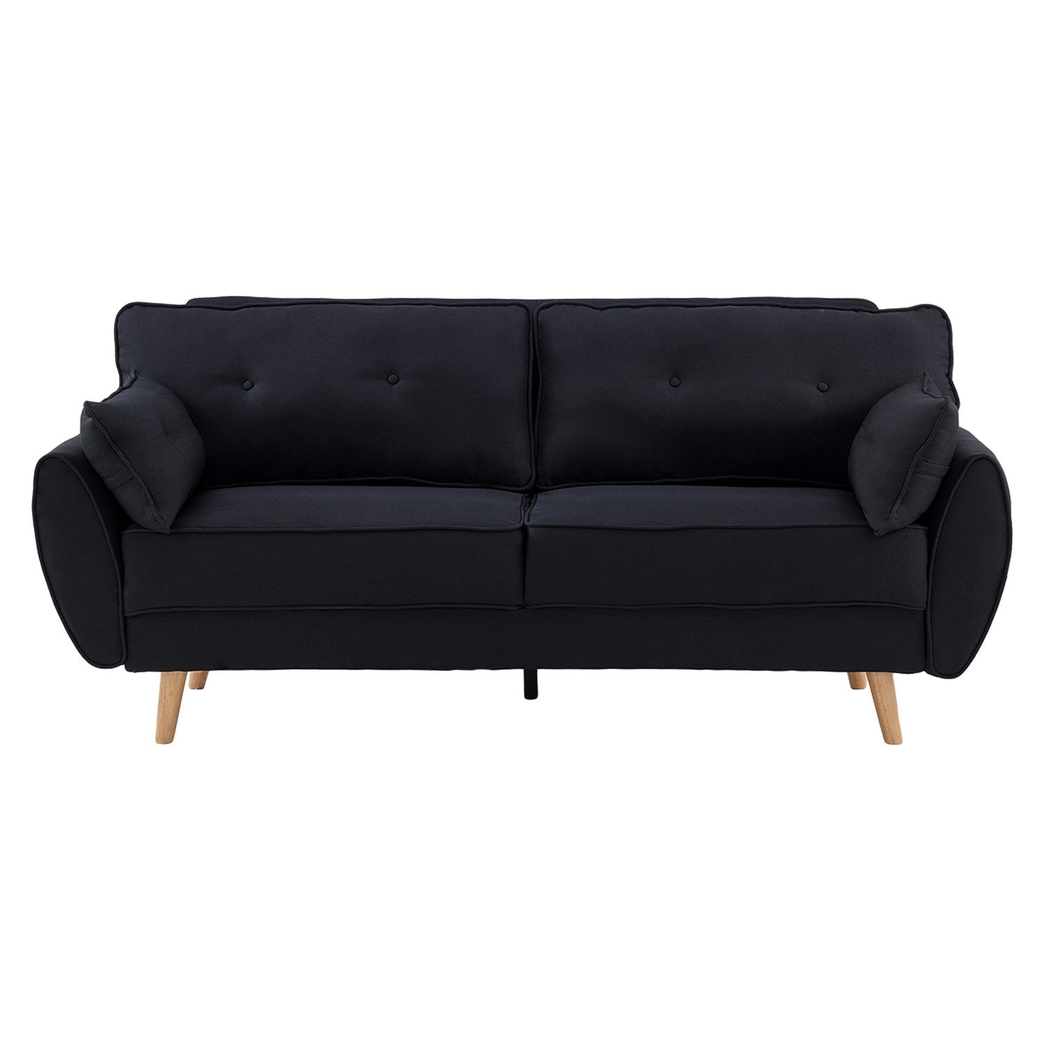 Sarantino Black 3 Seater Modular Sofa Bed
