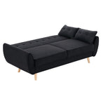 Sarantino Black 3 Seater Modular Sofa Bed
