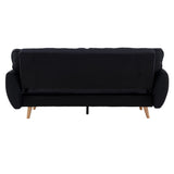 Sarantino Black 3 Seater Modular Sofa Bed